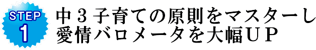 中3子育ての原則をマスターし愛情バロメータを大幅UP